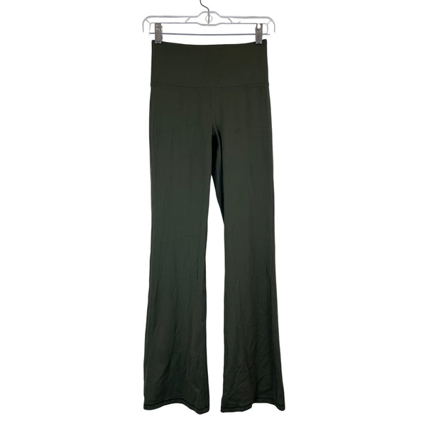 Lululemon Womens Green High-Waist Bootcut Yoga Pants Stretch Fabric Size Unknown