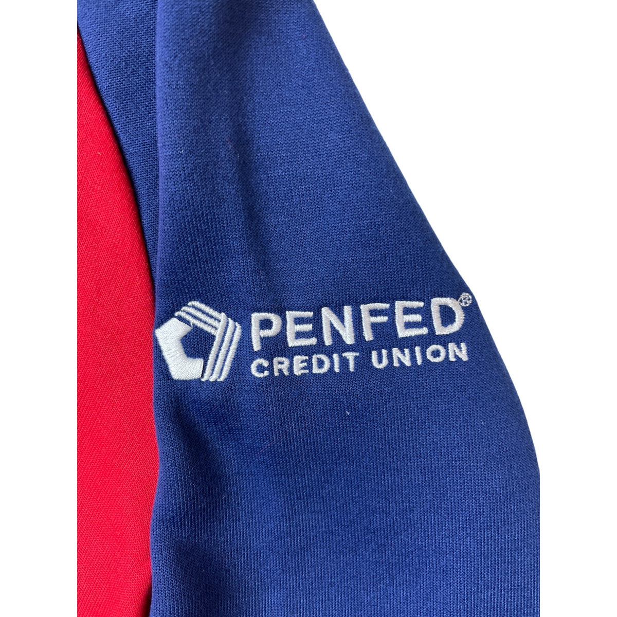 Kloanz Men's Red And Blue Washington nationals Zip Up Hoodie Sz M