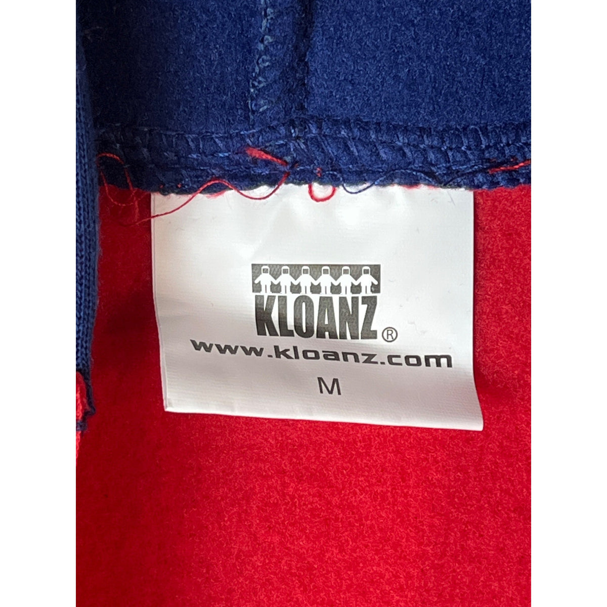 Kloanz Men's Red And Blue Washington nationals Zip Up Hoodie Sz M