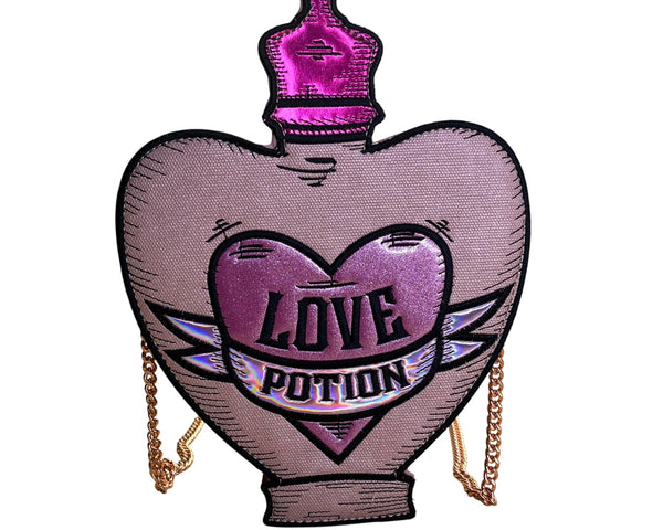 Harry Potter X Danielle Nicole Pink Chain Strap Love Potion Heart Crossbody Bag