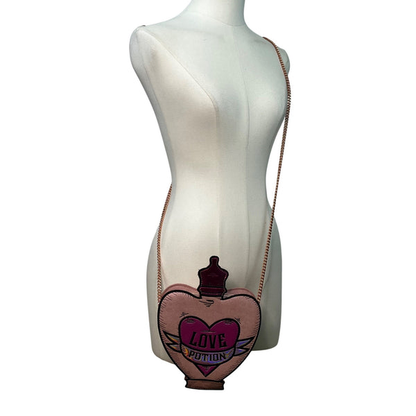 Harry Potter X Danielle Nicole Pink Chain Strap Love Potion Heart Crossbody Bag