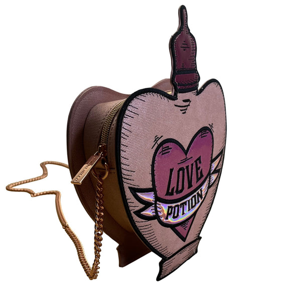 Harry Potter X Danielle Nicole Pink Chain Strap Love Potion Heart Crossbody Bag