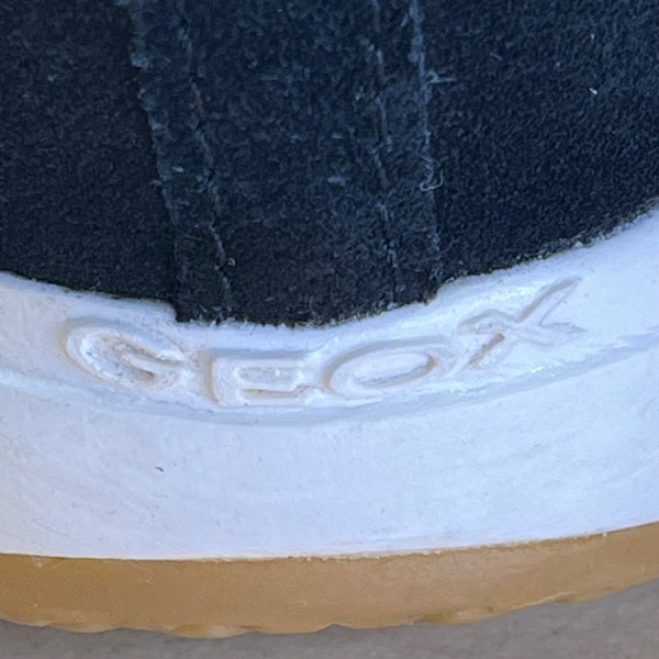 Geox Women’s Black Leather & Suede With Zip Closure Wedge Sneakers Sz US 9 -EU40