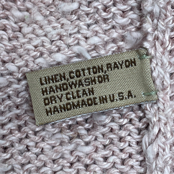 Hot Knots Vintage-Inspired Pink Knit Cardigan With Embellished Pockets
