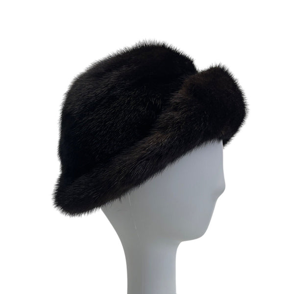 Vintage Kakas Fur Company Women's Brown Mink Fur Ranch Hat Cap