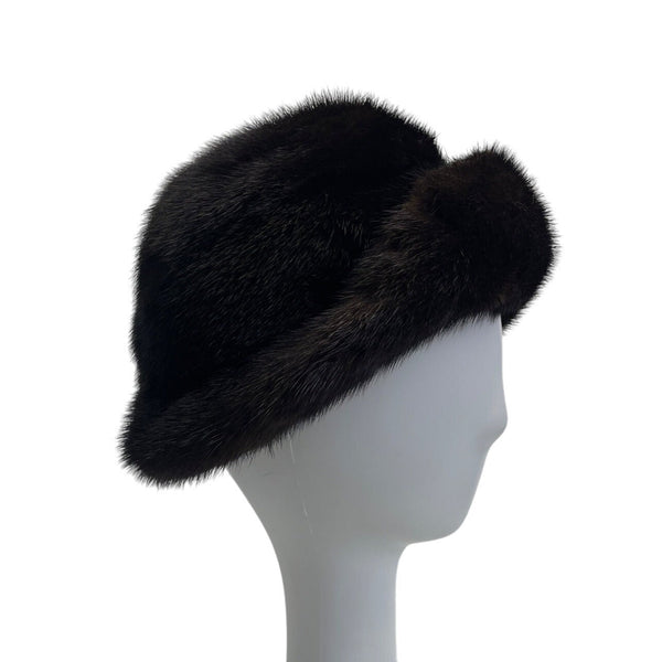 Vintage Kakas Fur Company Women's Brown Mink Fur Ranch Hat Cap