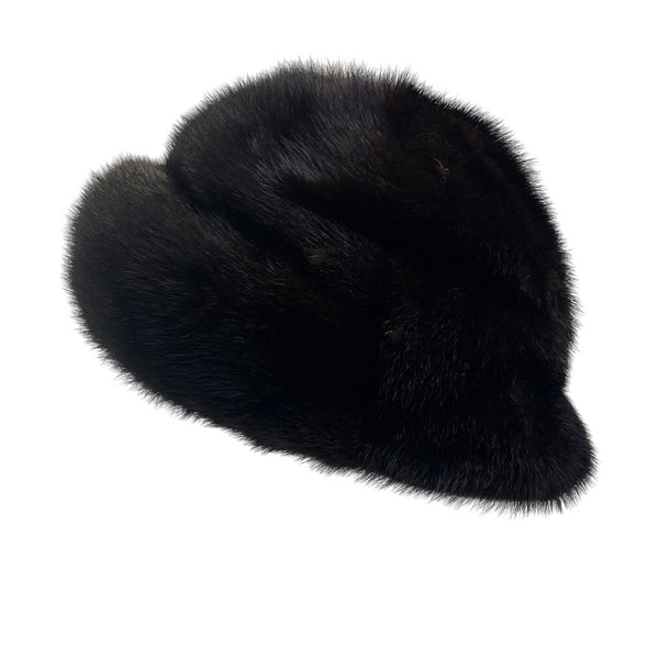 Vintage Kakas Fur Company Women's Brown Mink Fur Ranch Hat Cap