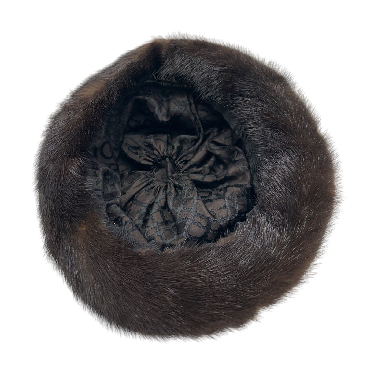 Vintage Kakas Fur Company Women's Brown Mink Fur Ranch Hat Cap