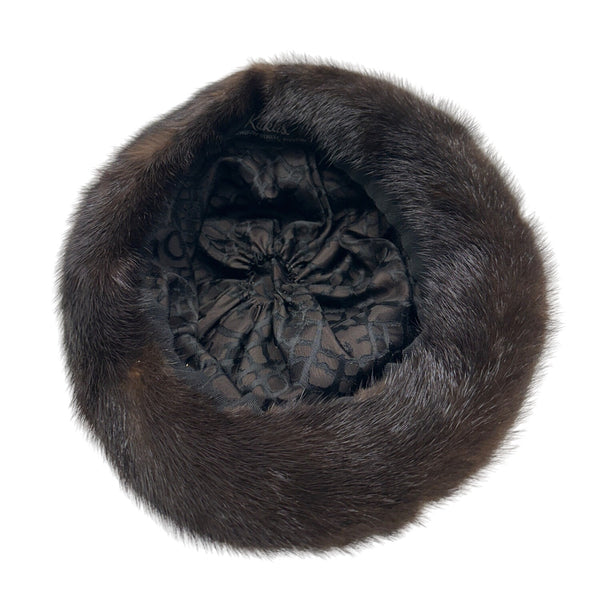 Vintage Kakas Fur Company Women's Brown Mink Fur Ranch Hat Cap