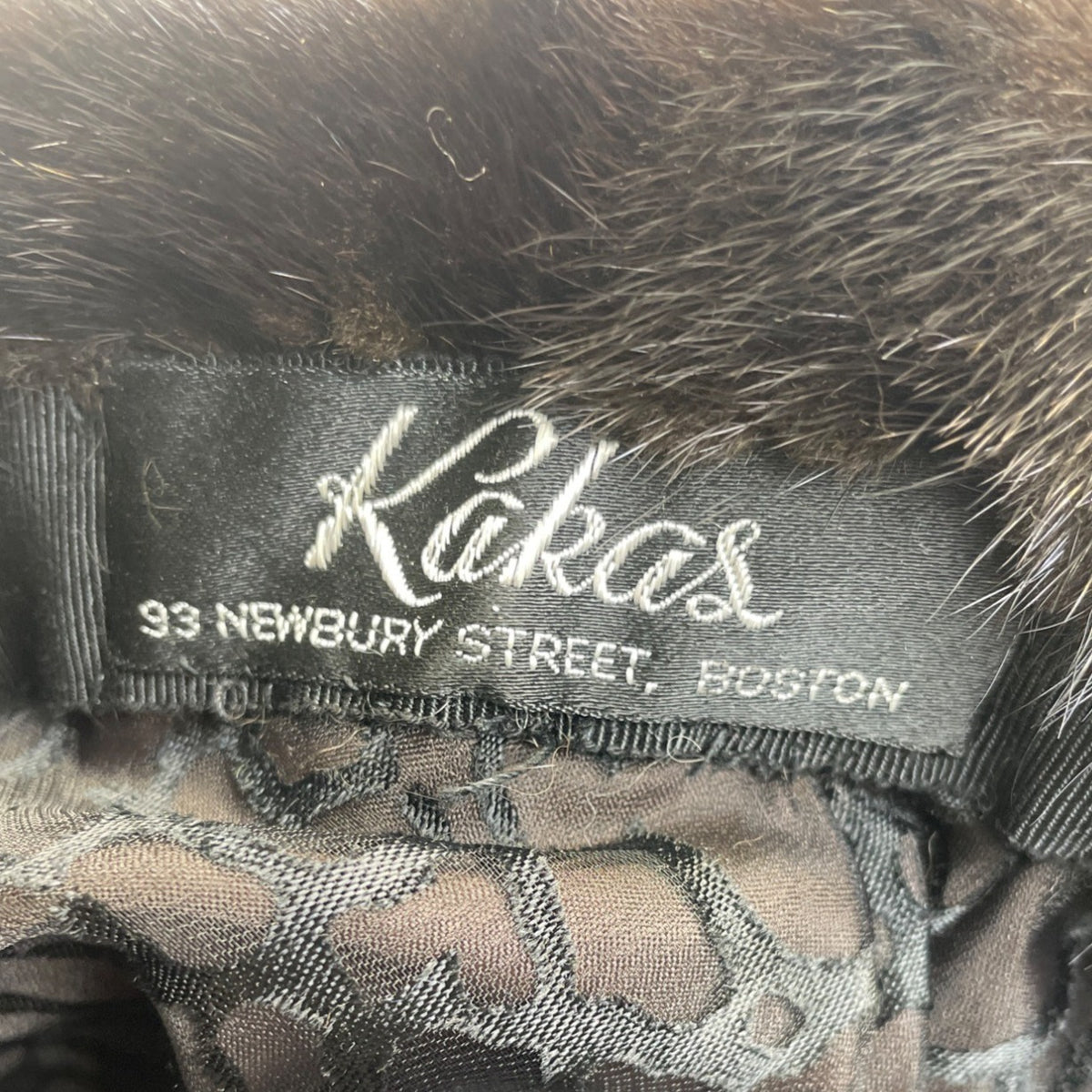 Vintage Kakas Fur Company Women's Brown Mink Fur Ranch Hat Cap