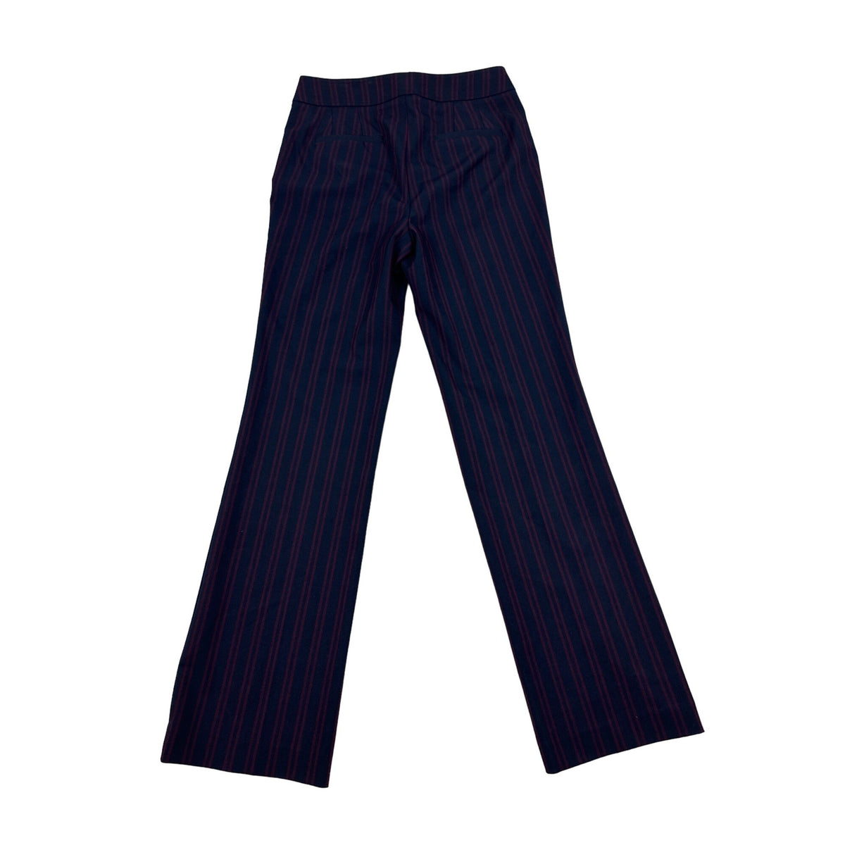 Loft Marisa Trouser Women's High Rise Black Red Stripes Pants Sz 4 - NWT