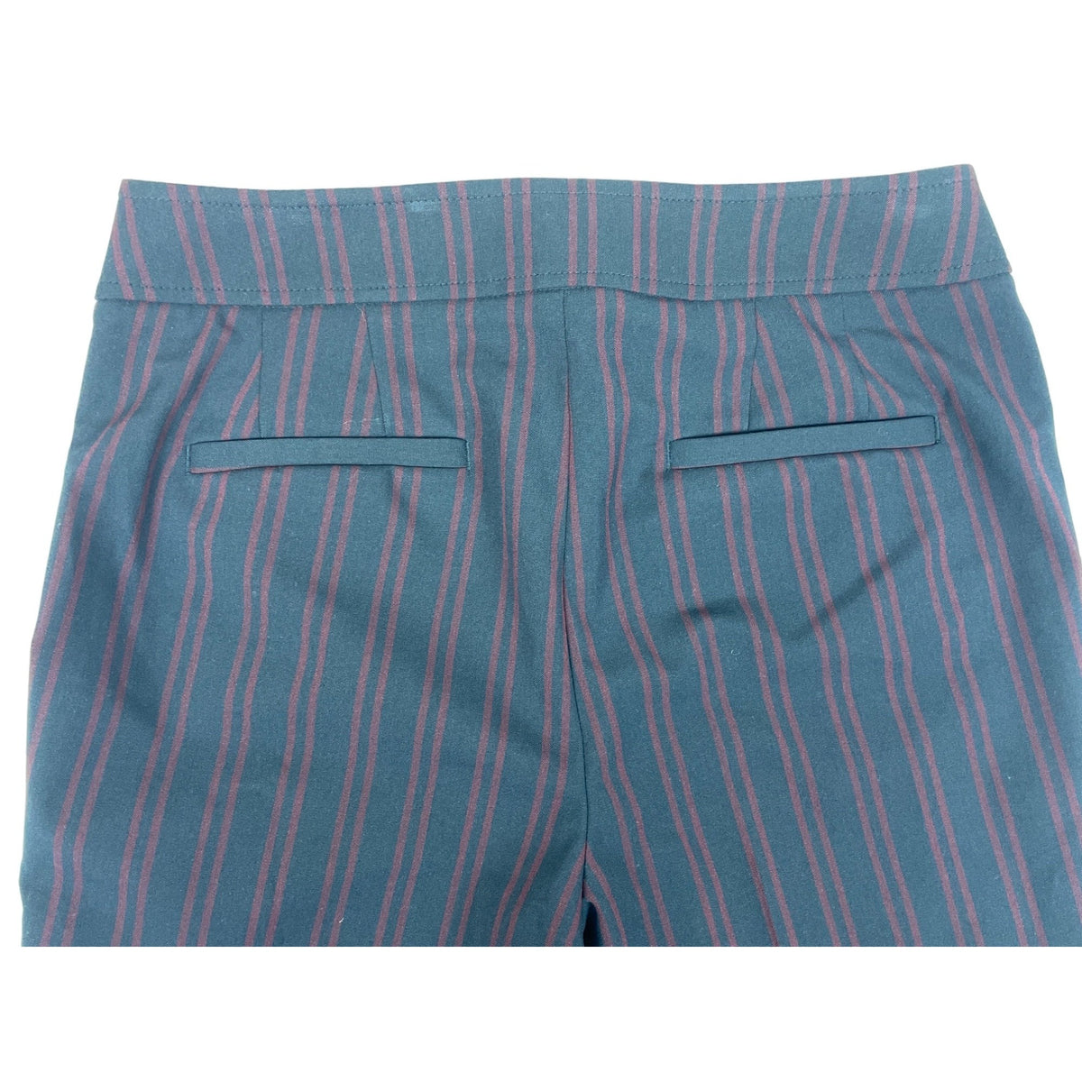 Loft Marisa Trouser Women's High Rise Black Red Stripes Pants Sz 4 - NWT