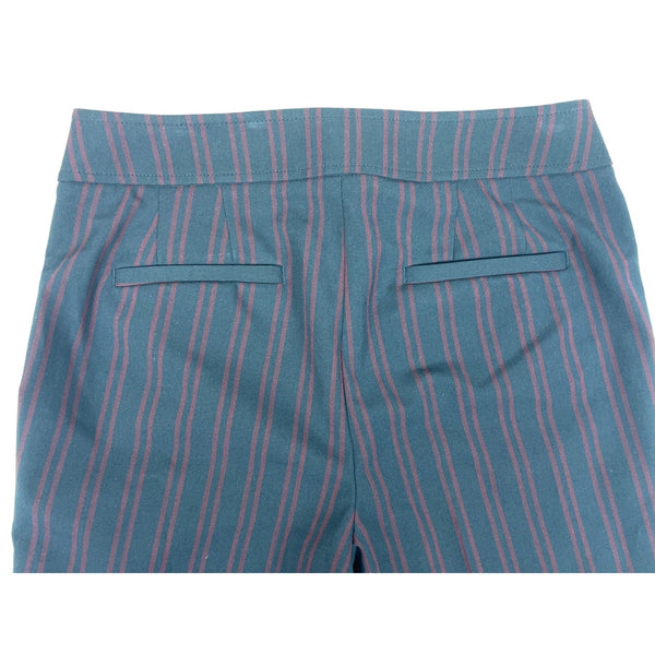 Loft Marisa Trouser Women's High Rise Black Red Stripes Pants Sz 4 - NWT