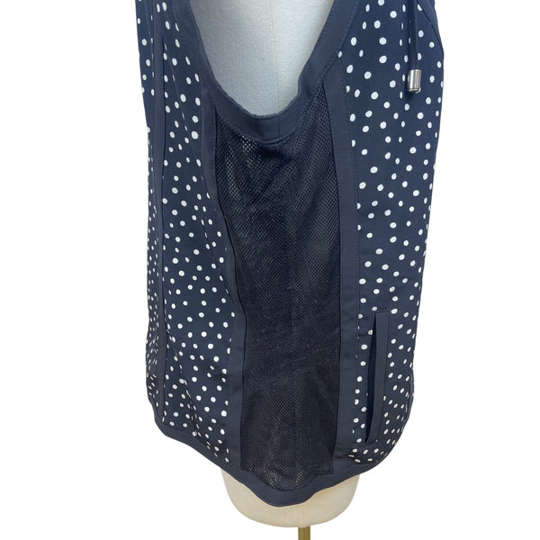 Chico’s Black & White Polka Dot Women’s Sleeveless Zip-Up Vest Size 1