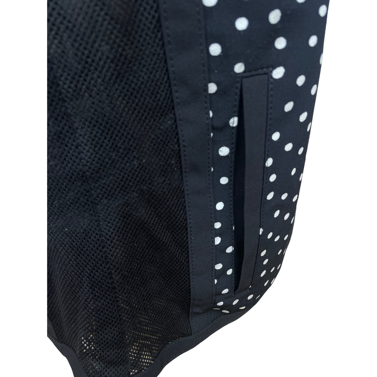 Chico’s Black & White Polka Dot Women’s Sleeveless Zip-Up Vest Size 1