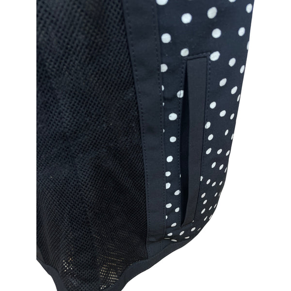 Chico’s Black & White Polka Dot Women’s Sleeveless Zip-Up Vest Size 1