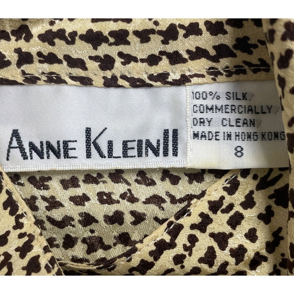 Anne Kleinll Women’s Brown Tunic With Belt Long Sleeve Modern Look Sz 8