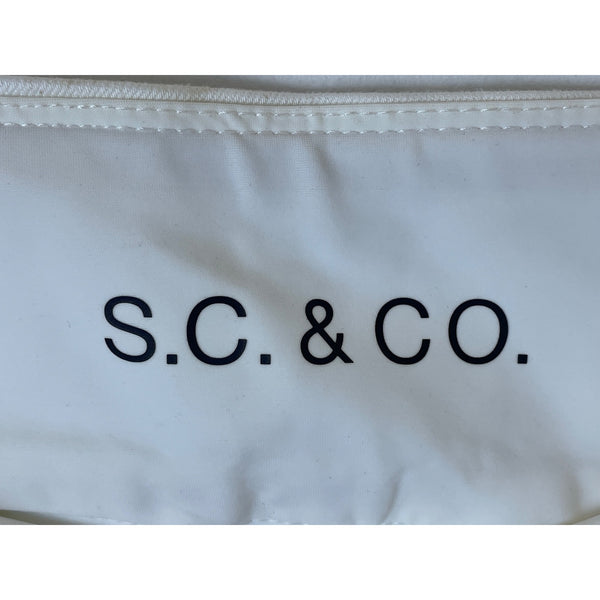 S.C. & Co. Womens White Cotton Blend Stretch Denim Skirt With Pockets Size Large