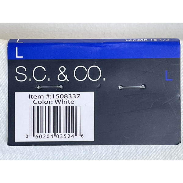 S.C. & Co. Womens White Cotton Blend Stretch Denim Skirt With Pockets Size Large