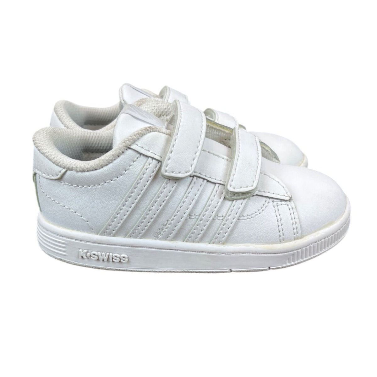 K-Swiss Infants White Strapped Sneakers Size 8