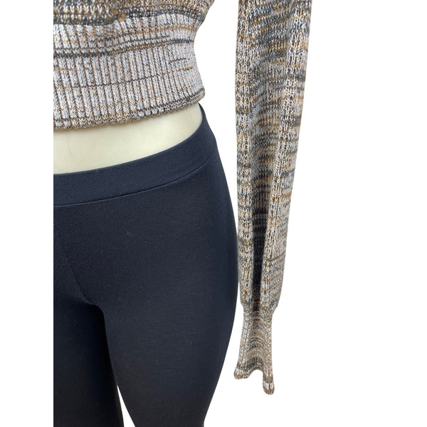 Free People Off-Shoulder Ribbed Knited Long Sleeve Sweater Size SP
