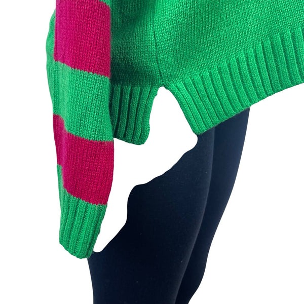 Hooked Up Women’s Green Ugly Christmas Sweater Knit Size XL