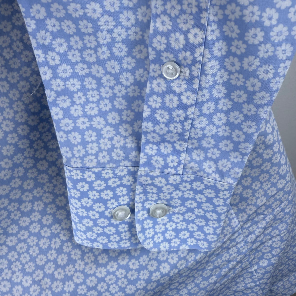 Bonobos Mens Light Blue Button-Up Shirt Floral Print Slim Fit Sz 14.5