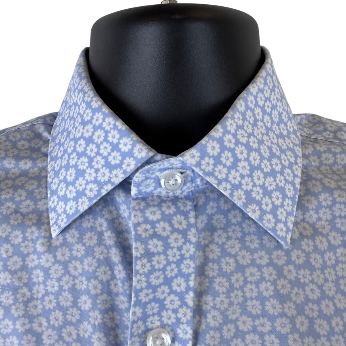 Bonobos Mens Light Blue Button-Up Shirt Floral Print Slim Fit Sz 14.5
