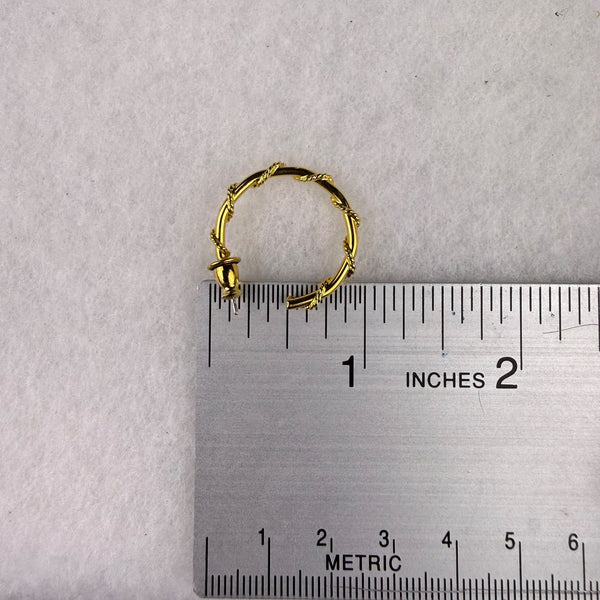 Monet Womens Gold Tone Metal Woven Loop Vintage-Inspired Hoop Earrings Elegant