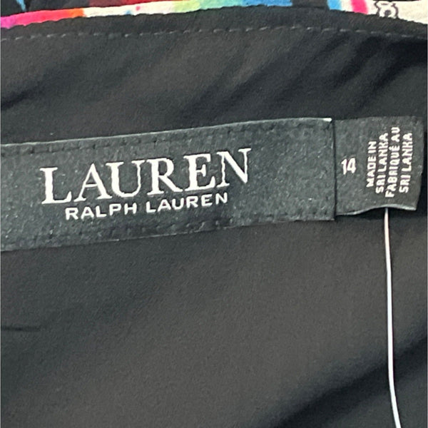Ralph Lauren Womens Multicolor Striped Sleeveless V-Neck Dress Sz 14 - New