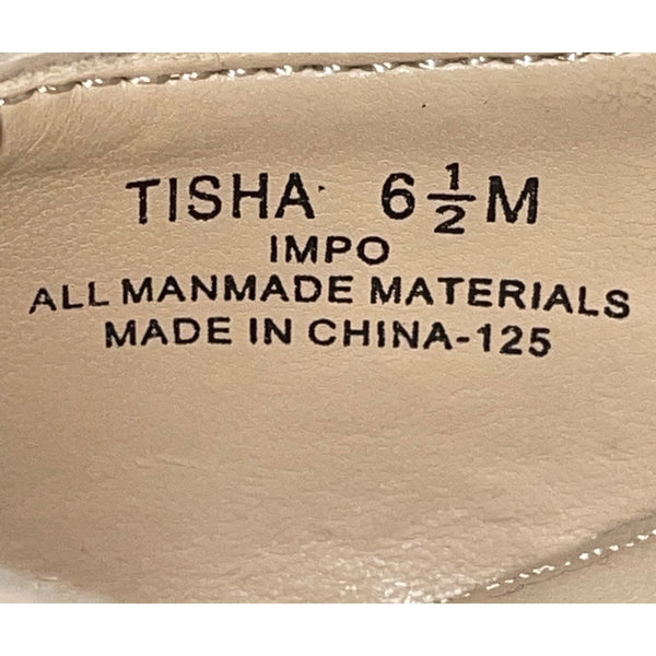 Impo Women’s Black & Nude Patent T-Strap Pointed Toe Tisha High Heels Size 6.5M