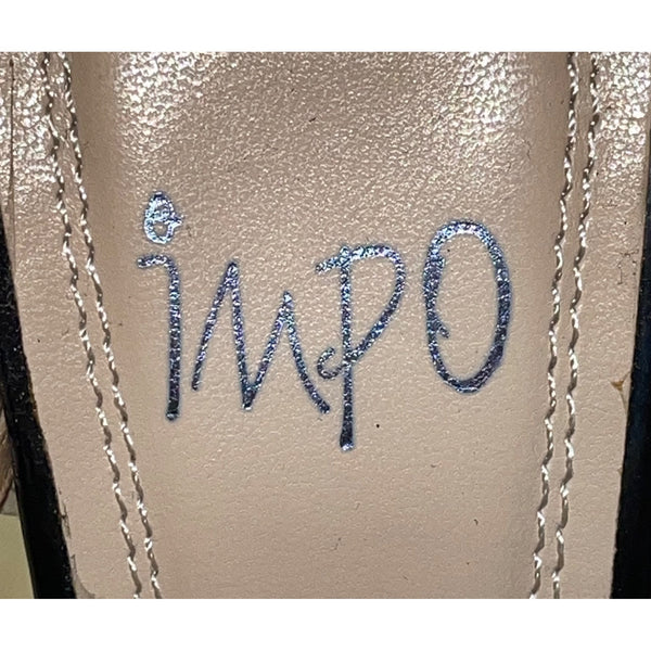 Impo Women’s Black & Nude Patent T-Strap Pointed Toe Tisha High Heels Size 6.5M