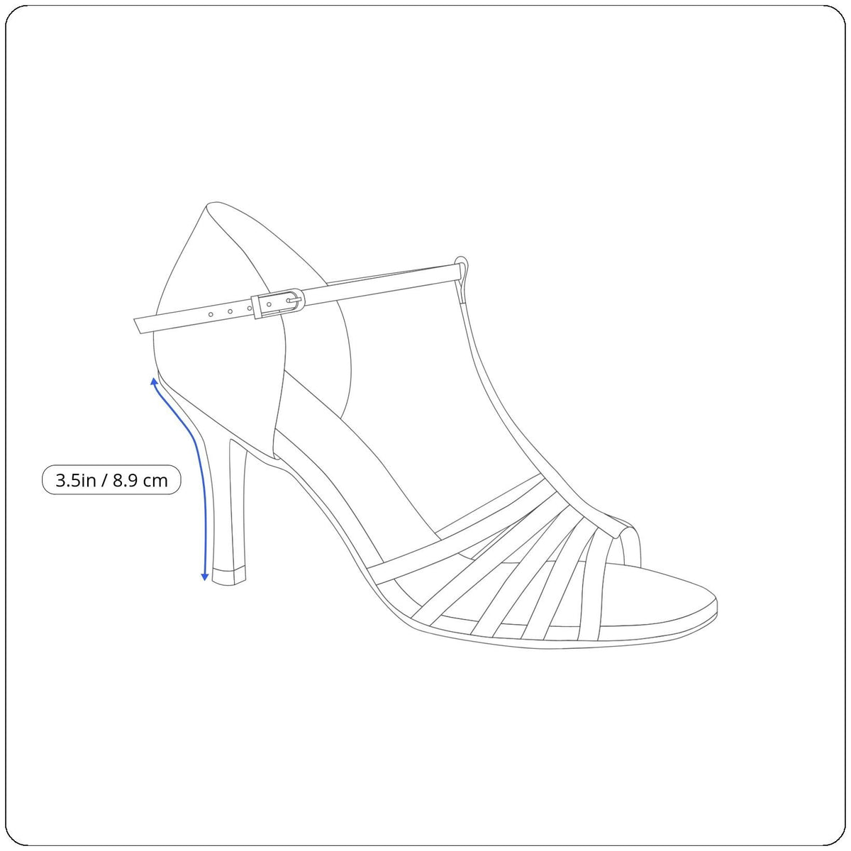 Impo Women’s Black & Nude Patent T-Strap Pointed Toe Tisha High Heels Size 6.5M