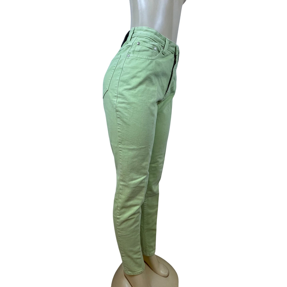 Versace Mint Green Women’s Cotton Blend Skinny Fit Jeans Size 32x46