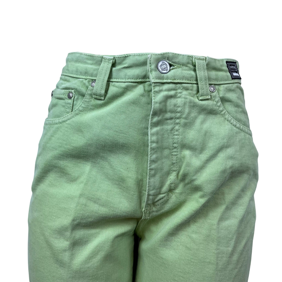 Versace Mint Green Women’s Cotton Blend Skinny Fit Jeans Size 32x46