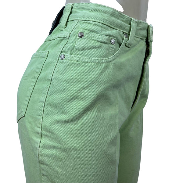 Versace Mint Green Women’s Cotton Blend Skinny Fit Jeans Size 32x46