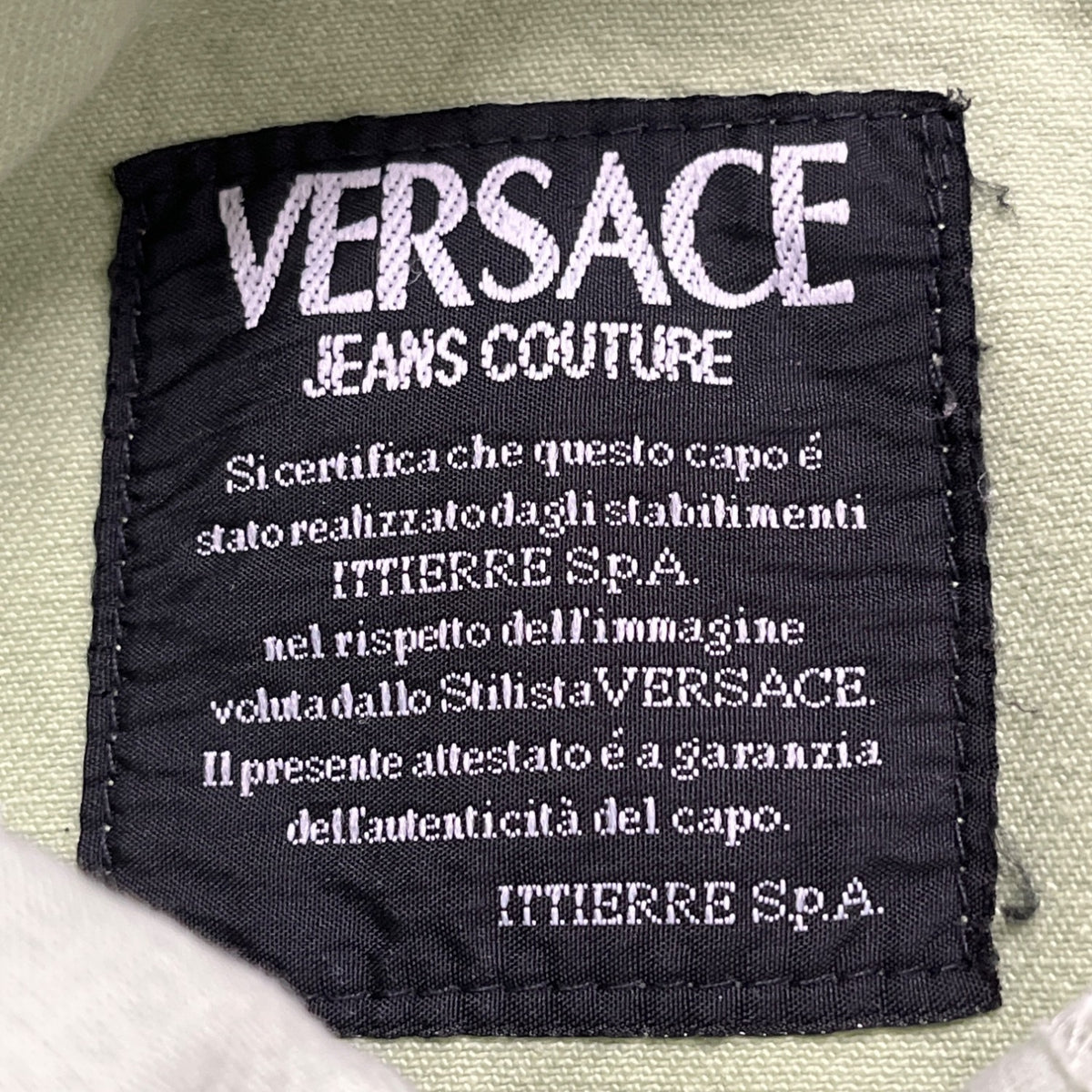 Versace Mint Green Women’s Cotton Blend Skinny Fit Jeans Size 32x46