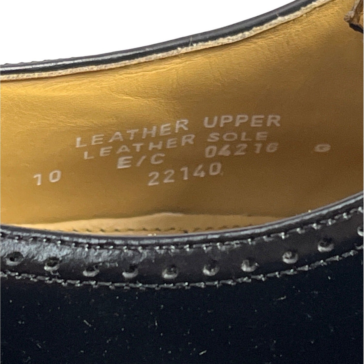 Bostonian Men's Black Crown Windsor Oxfords First Flex Leather Shoes Sz 10