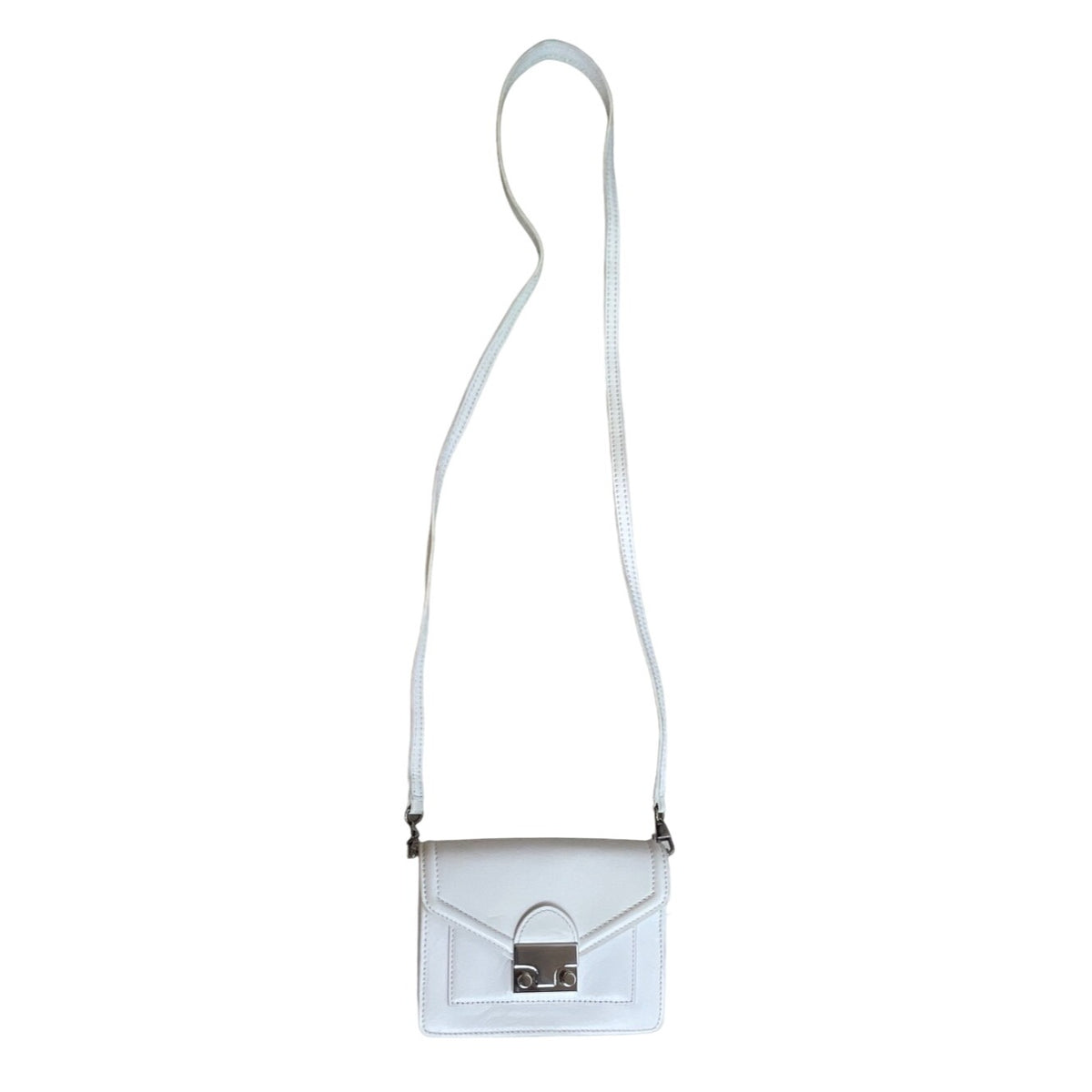 Loeffler Randall Women's White Baby Rider CrossBody Bag Sz S