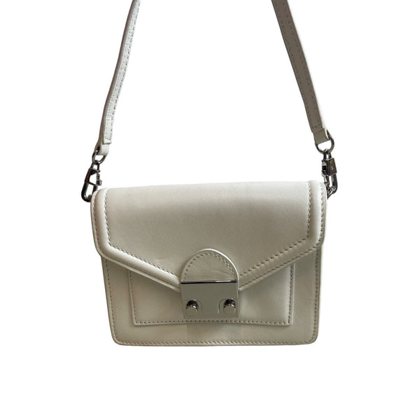 Loeffler Randall Women's White Baby Rider CrossBody Bag Sz S