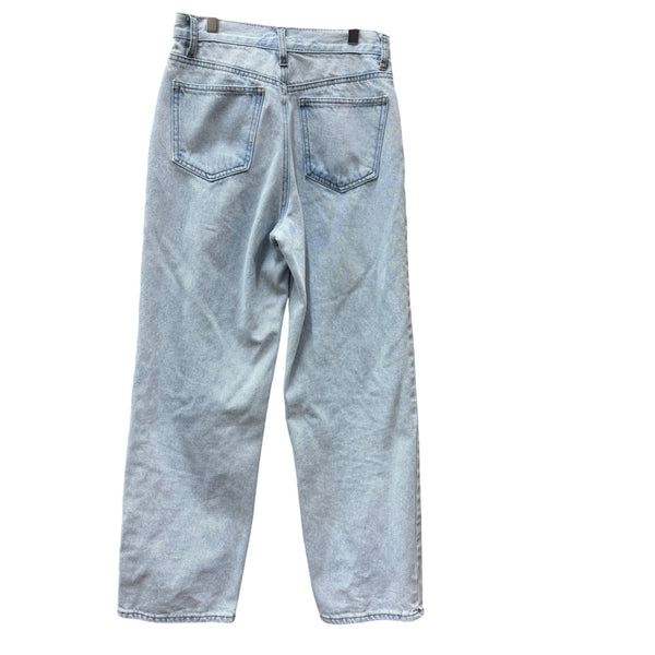 Forever 21 Womens Light Blue Denim Relaxed Fit High-Rise Pleated Jeans US Size 24