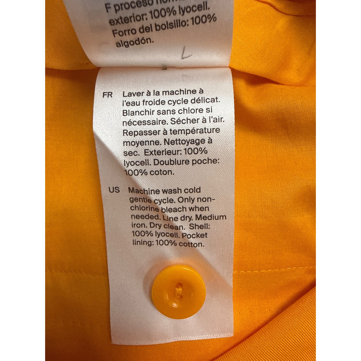 Cos Womens Orange Lyocell Cropped Wide-Leg Pleated Pants Size 2