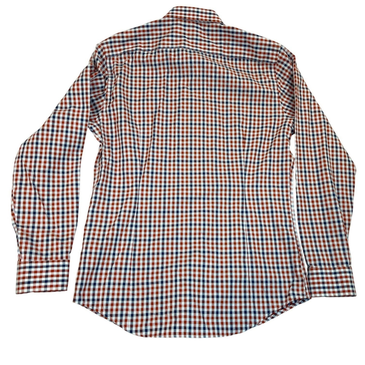 Banana Republic Men's Red & Blue Checkered & Slim Fit Button-Down Shirt Sz M