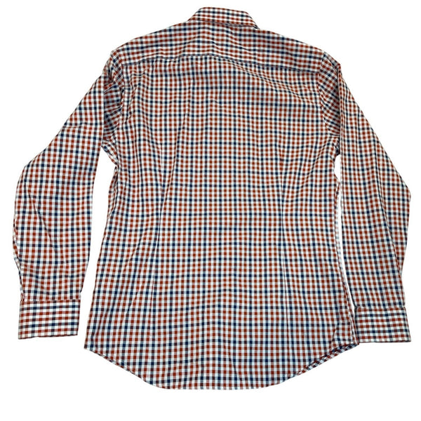 Banana Republic Men's Red & Blue Checkered & Slim Fit Button-Down Shirt Sz M