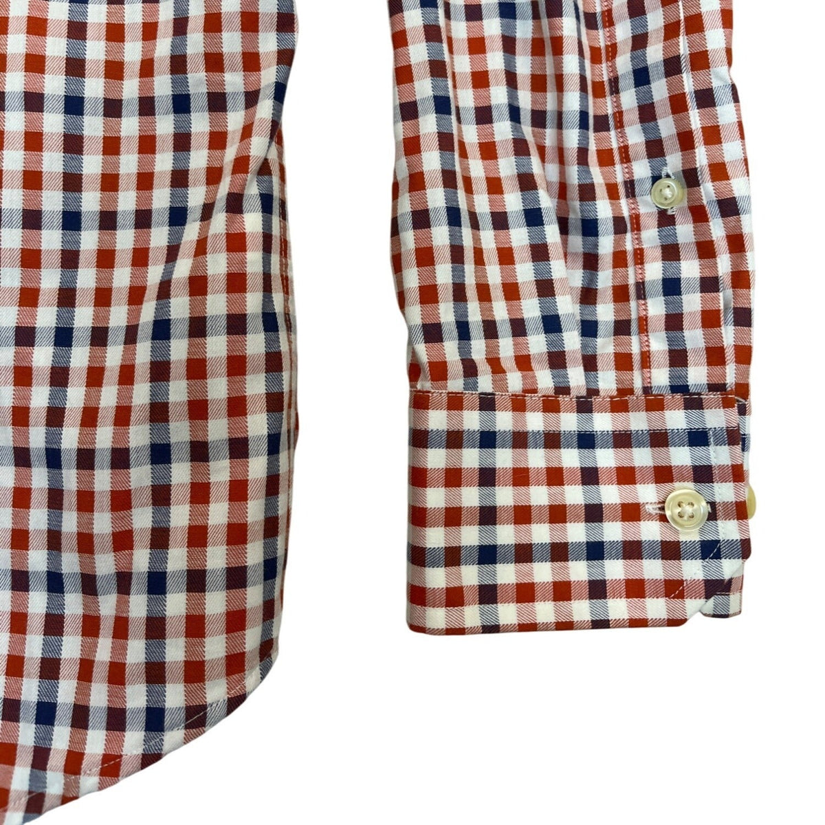 Banana Republic Men's Red & Blue Checkered & Slim Fit Button-Down Shirt Sz M