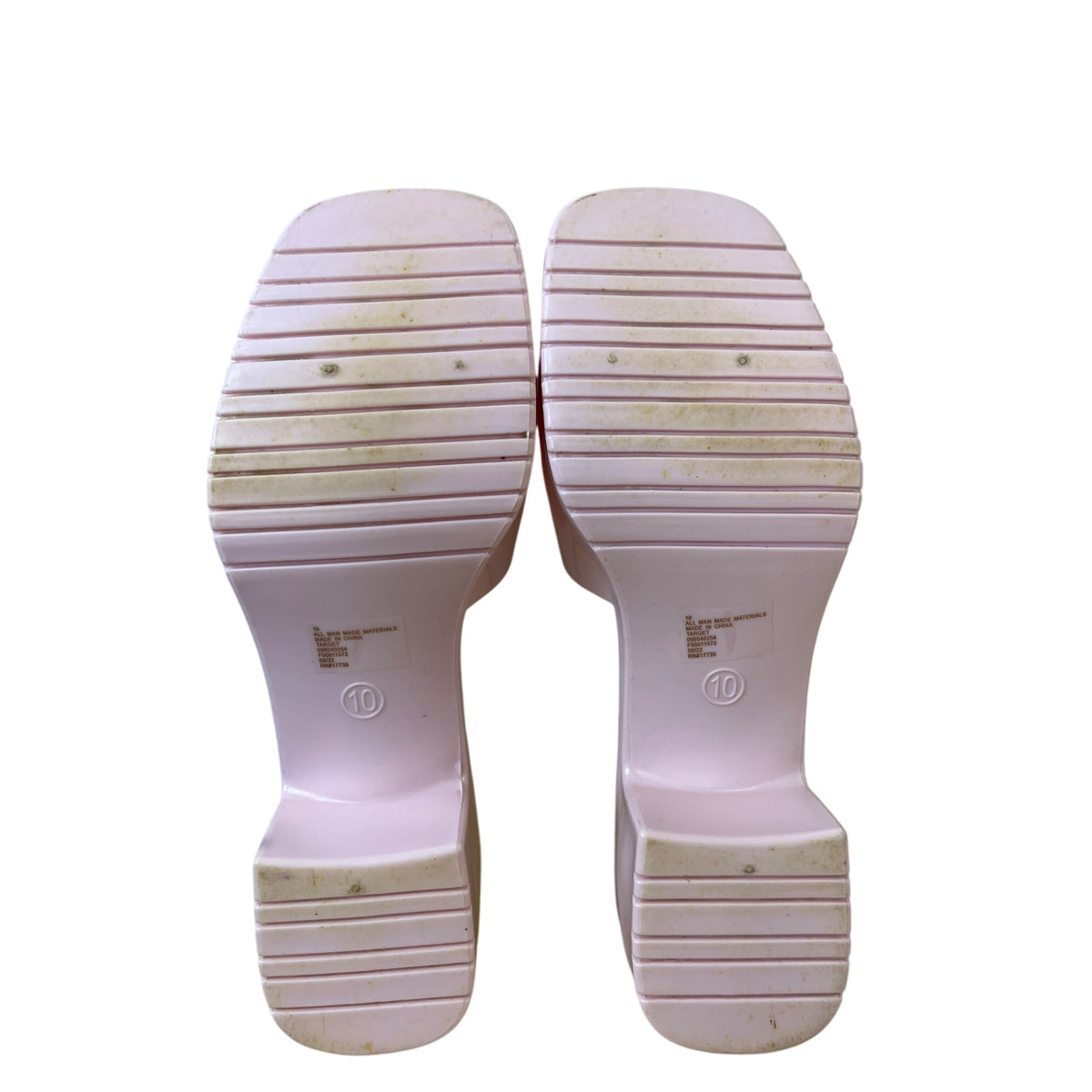 Wild Fable Womens Pink Slide Heeled Sandals Synthetic Open-Toe Block Heel Size 10