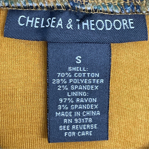 Chelsea & Theodore Women’s Knit Pencil Skirt Multicolor Abstract Pattern Sz S