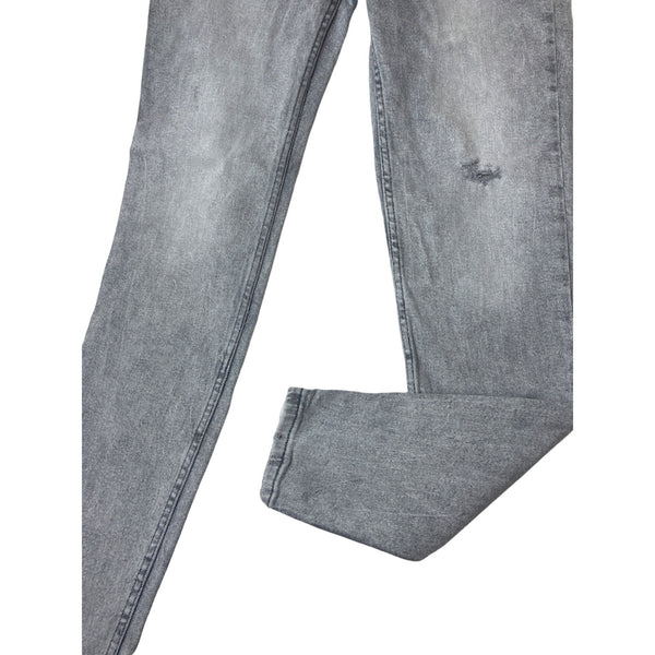 Bershka Denim Women's Grey Washed Medium Rise Skinny Jeans Sz 38