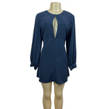Zara Women’s Navy Blue Long Sleeve Shirt Dress Sz L