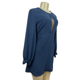 Zara Women’s Navy Blue Long Sleeve Shirt Dress Sz L